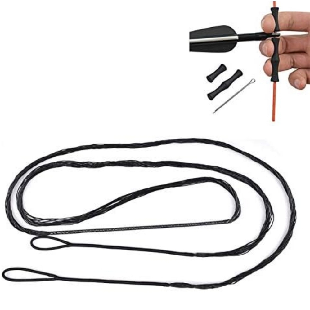 COPY - Bow string 62" x 14" white/black